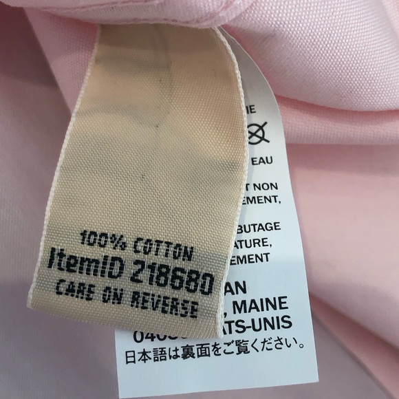 NWOT LL BEAN sL pink cotton oxford Beautiful pastel very crisp yet silky cotton - Picture 4 of 5